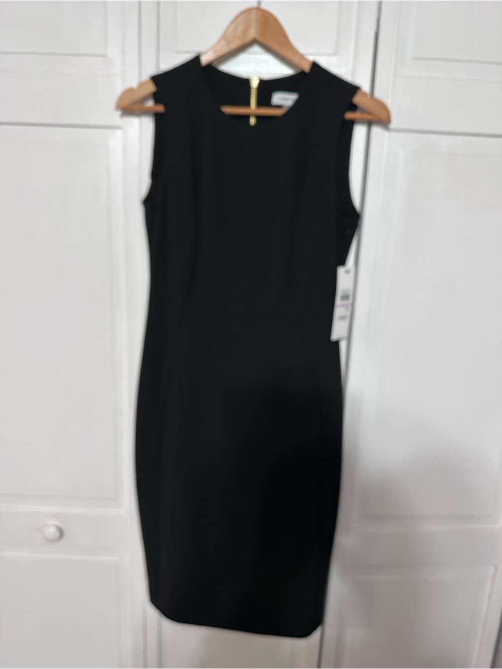 Calvin Klein Black Sleeveless Sheath Dress